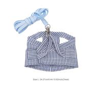 ibasenice Harnais pour Petits Animaux Coton Rayé Bleu Confortable Et Léger Sangle De Poitrine Réglable pour Cochon Lapin Chinchilla Rat Écureuil Petit Mammifère Promenade Sécurisée