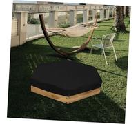 ibasenice Housse de Piscine Hexagonale Imperméable Noire Couverture Gonflable Isolante Anti-poussière et Anti-Pluie Protection Pratique pour Spa et Piscine Extérieure