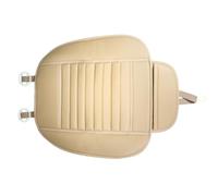 ibasenice Housse de Siège Auto PU Beige Imperméable Antidérapante | Protection pour Assise, Réduit la Pression du Coccyx, Petit Rangement Intégré, pour Longs