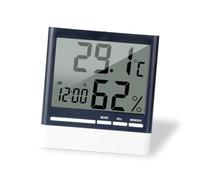ibasenice Hygromètre Hygromètre Numérique Thermomètre Moniteur D&Humidité Et De Température Horloge Numérique Blanc