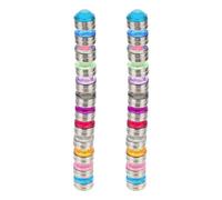 ibasenice Identifiants Lavables 24 Pièces de Verre Magnétiques en Acrylique Couleur Aléatoire Design Cristal Coloré pour et Fraternités
