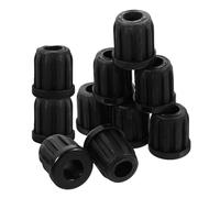 ibasenice Inserts de Douille de Roulette 10 Pièces en Plastique Noir Matériau Épais et Résistant pour Usage Prolongé Manchon Pivotant Solide pour Chaise de Bureau