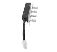 ibasenice Interrupteur à 4 Boutons-poussoirs Câblage Manuel pour Hotte Aspirante, Panneau de Commande en Plastique et Fer, Noir, 250v 2a la Cuisine, Restaurant