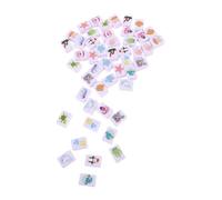 ibasenice Jeu de Mahjong Animal Marin Portable pour Famille et Fête Accessoire Léger et Facile à Apprendre Éducatif pour Adultes et Garçon Fille Motifs Créatures Mer