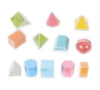 ibasenice Jeu Éducatif Géométrique pour Maternelle Modèles Démontables Solides Transparents Outil Pédagogique pour Apprentissage des Formes Mathématiques