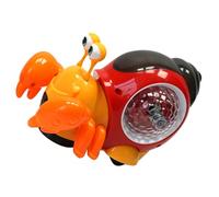 ibasenice Jouet Crabe Rampant pour Bébé 0-12 Mois Jouets Rampants Électriques Lumière LED Musicale Couleur Orange Éducatif D'éveil