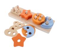 ibasenice Jouet D'intelligence Perroquet en Bois Bloc De Bois Perroquet Puzzle Rectangulaire Jouet Amusant pour Cage à Oiseaux Oiseau Entraînement