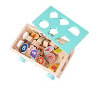 ibasenice Jouets Cognitifs Bois pour Garçon Fille Tapis de de Formes Voiture avec Compartiments pour Apprentissage Éducatif et Amusement des Tout Petits