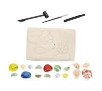 ibasenice Kit Archéologie Garçon Fille Éducatif Fouille DIY et Imitation Gemmes pour Jeu Interactif Parent-garçon Fille Cadeau Anniversaire Scientifique