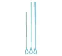 ibasenice Kit de 3 Goupillons en Silicone 3/6/9 MM pour Biberons et Pailles, Bleu, Brosse Flexible pour Nettoyage de Gobelets de Voyage et Accessoires Bébé