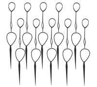 ibasenice Kit de 30 élastiques noirs pour cheveux, 2 tailles, idéal pour s'entraîner tressage pour enfants, accessoires de coiffure de salon, élastiques faciles à enfiler pour queue de cheval