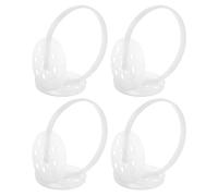 ibasenice Kit de 4 Cadres en Plastique Blanc pour Cache-oreilles, Support Intérieur Fiable et Facile à Nettoyer, Adapté Utilisation Prolongée en Divers Environnements