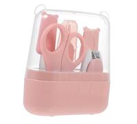 ibasenice Kit De Manucure Et Pédicure Pour Bébé Garçon Et Filles Multifonctionnel Portable Et Précis En Acier Inoxydable Rose Pour Soins à Domicile Voyage Bébés Et Tout-petits Ensemble 5 Pièces