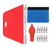 ibasenice Kit de Pose Film Adhésif pour Voiture 15 Pièces Raclette Pose de Papier Peint, Cutter de Précision, Outils D’application Autocollants, Accessoires pour Covering Automobile