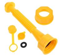 ibasenice Kit de Remplacement Buse à Huile Double Flexible et Joints en Plastique Jaune avec Bouchon D'aération pour Réservoirs Souples de Jardin et Quad