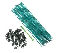 ibasenice Kit de Supports pour Plantes Ensemble de Tuteurs Clips et Liens pour Fleurs et Plantes Grimpantes pour Jardinage à