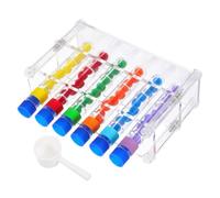 ibasenice Kit Éducatif Scientifique pour Tout-Petits de Couleurs Arc-Ciel avec Tubes à Essai Perles à Compter et Cuillères Jouets Stem pour Développement des Compétences Motrices et