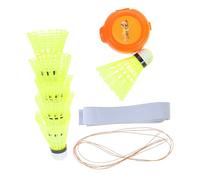 ibasenice Kit Entraînement Badminton Portable avec Cordon Rétractable et Balles sans Raquette Ensemble Ajustable pour Joueur Unique Outil Pratique pour Entraînement Personnel et Sessions