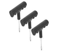 ibasenice Kit Mèche Pneu en Métal 3pcs pour Réparation Pneus Voiture, Outil Réutilisable de Maintenance Adapté à L'industrie Automobile et Usage Personnel