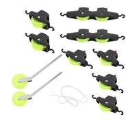 ibasenice Kit Scientifique Scolaire de Poulies Fixes et Mobiles en Fer et Plastique - Système de Poulies Éducatif à Double pour Démonstration de Forces et Mouvement - Matériel Pédagogique