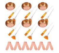 ibasenice Kit Soins du Visage 24 Pièces Bol Mélangeur Rose Doré Bandeau Facial Confortable Accessoires Esthéticienne pour Spa Maison Usage Professionnel Soins Peau Complet