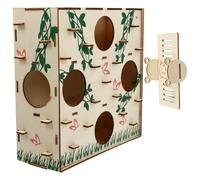 ibasenice Labyrinthe pour Hamster en Bois Naturel Tunnel de Jeu Sécurisé pour Petits Animaux Interactif Anti-Obésité Taille Compacte Tunnel Labyrinthe pour Gerbilles et Rongeurs