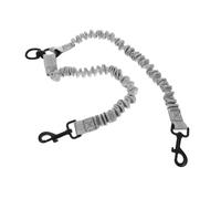 ibasenice Laisse de Double Tête Réfléchissante pour Animal de Compagnie Laisse Entraînement Ergonomique Portable pour Promenade Extérieur