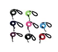 ibasenice Laisse de Traction pour Chien Nylon Réfléchissant avec Poignée Rembourrée Corde Ronde Résistante pour Entraînement et Promenade Kit Polyvalent pour Animaux de Couleur Aléatoire