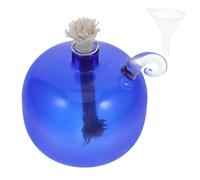 ibasenice Lampe à Huile Ronde en Verre Bleu Réutilisable pour Usage Intérieur, Design Moderne et Fonction Polyvalente Maison Salle à Manger