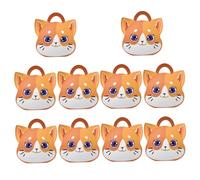 ibasenice Lot de 10 Boîtes à Bonbons en Carton Poignée Motif Chat Format Petit Boîtes Présents Papier pour Mariage Anniversaire et Fêtes Emballages Dragées Pratiques et Décoratifs