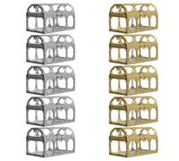 ibasenice Lot de 10 Boîtes de Bonbons de Mariage en Plastique Argenté Couvercle Alimentaire, Design Unique et Style Européen pour Décoration de Fête