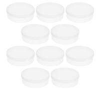ibasenice Lot de 10 Boîtes de Rangement Rondes en PP Portables pour Cookies et Petits Bijoux, Design Compact Prévenant la Déformation, pour Voyages et Sorties Quotidiennes