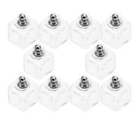 ibasenice Lot de 10 Pendentifs en Verre Transparents 13 Mm Bouchon à Vis Blanc K, Breloques Boules Creuses à Suspendre pour Création de Bijoux, Amulette et Décoration DIY