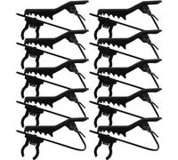 ibasenice Lot De 10 Pinces En Plastique Noires Pour Microphone Cravate 6mm, Clips De Support Pour Microphone, Accessoires Légers Et Portables, Adaptés Pour Scènes Et Karaoké