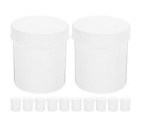 ibasenice Lot de 12 flacons blancs pour pilules : flacons de réactif vides avec bouchons à vis - de 100 ml (3,38 oz) pour ordonnances pharmaceutiques et joints - piluliers distributeurs