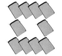 ibasenice Lot de 12 Paquet Filtrants en Filet Noir 21 X 14 CM avec Fermeture Éclair pour Aquarium Paquet de Filtration à Mailles Fines 2000 Microns Compatibles Charbon Actif et Céramique