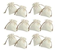 ibasenice Lot de 12 Petites Pochettes à Cordon 9x12 Cm en Coton Naturel, Paquet Présents Réutilisables pour Bijoux, Cristaux et Petits Objets, Pochettes de Rangement Pratiques pour Mariage