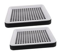 ibasenice Lot De 2 Bacs à Litière Carrés pour Lapins Et Furets, Espace Ouvert Et Double Couche, Bac en Plastique Facile à Transporter, pour Petits Animaux