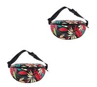 ibasenice Lot De 2 Banane De Course À Pied Pochette De Voyage De Portable Banane À Impression Numérique Noir