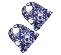 ibasenice Lot de 2 Bavoirs pour Adultes en Polyester Imperméable et Résistant à L'Huile Taille Réglable Grand Format Protection Anti-Taches pour Personnes Âgées et Aide à L'Alimentation