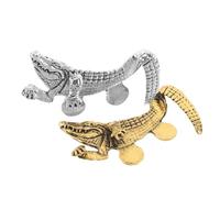 ibasenice Lot de 2 Broches Alligator en Alliage Vintage pour Hommes, Épingles Décoratives pour Vêtements, Broches de Veste pour Costume, Accessoires Rétro pour Mariage et Tenue Élégante