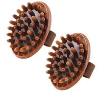 ibasenice Lot de 2 Brosses de Massage en Bois de Noir Outil de Massage Manuel Portable pour Corps et Cuir Chevelu Brosse D’Acupression Multifonction pour Spa et Relaxation à Domicile