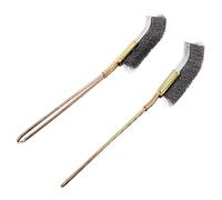 ibasenice Lot De 2 Brosses De Nettoyage pour Cages À Oiseaux en Acier avec Manche Accessoires pour Cages d'animaux Petites Cages À Oiseaux pour Nettoyer Les Cages Brosses De