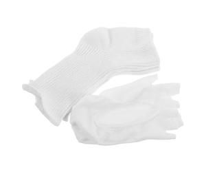 ibasenice Lot de 2 Chaussettes de Protection UV pour Pédicure, Tissu Léger et Extensible, Couvre-Pieds Anti-Bronzage pour Usage sous Lampe Uv/LED, pour Soin des Ongles à Domicile