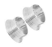 ibasenice Lot de 2 Colliers Ras-de-Cou Africains pour Femme Style Bohème Ethnique Finition Argentée Extérieure et Intérieure Bijoux Larges et Légers Adaptés aux Occasions Décontractées
