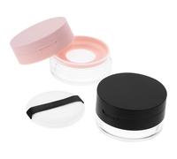ibasenice Lot de 2 Contenants à Poudre de 20g en Plastique avec Miroir et Houppette, Portable et Pratique pour Maquillage et Voyage, Design Élégant et Moderne
