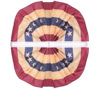 ibasenice Lot de 2 Drapeaux Patriotiques Pliables en Polyester pour Décoration de Fête Américaine, Ornement D'éventail pour Independence Day