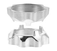 ibasenice Lot de 2 Écrous de Blocage en Alliage D'aluminium Argenté pour Hachoir à Viande, Matériau Robuste, Compatibilité, Accessoire Cuisine Domestique