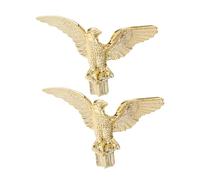 ibasenice Lot De 2 Embouts De Mât De Drapeau Aigle Ornemental pour Décoration Extérieure, Fixation Inclinée Stable, Résistant Aux Intempéries, Adapté pour Place Publique Et Salle De Conférence