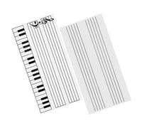 ibasenice Lot de 2 Feuilles Effaçables à Sec Magnétiques en Caoutchouc pour Tableau Blanc Portée Musicale, Outil Double Usage pour Fournitures Scolaires en Classe